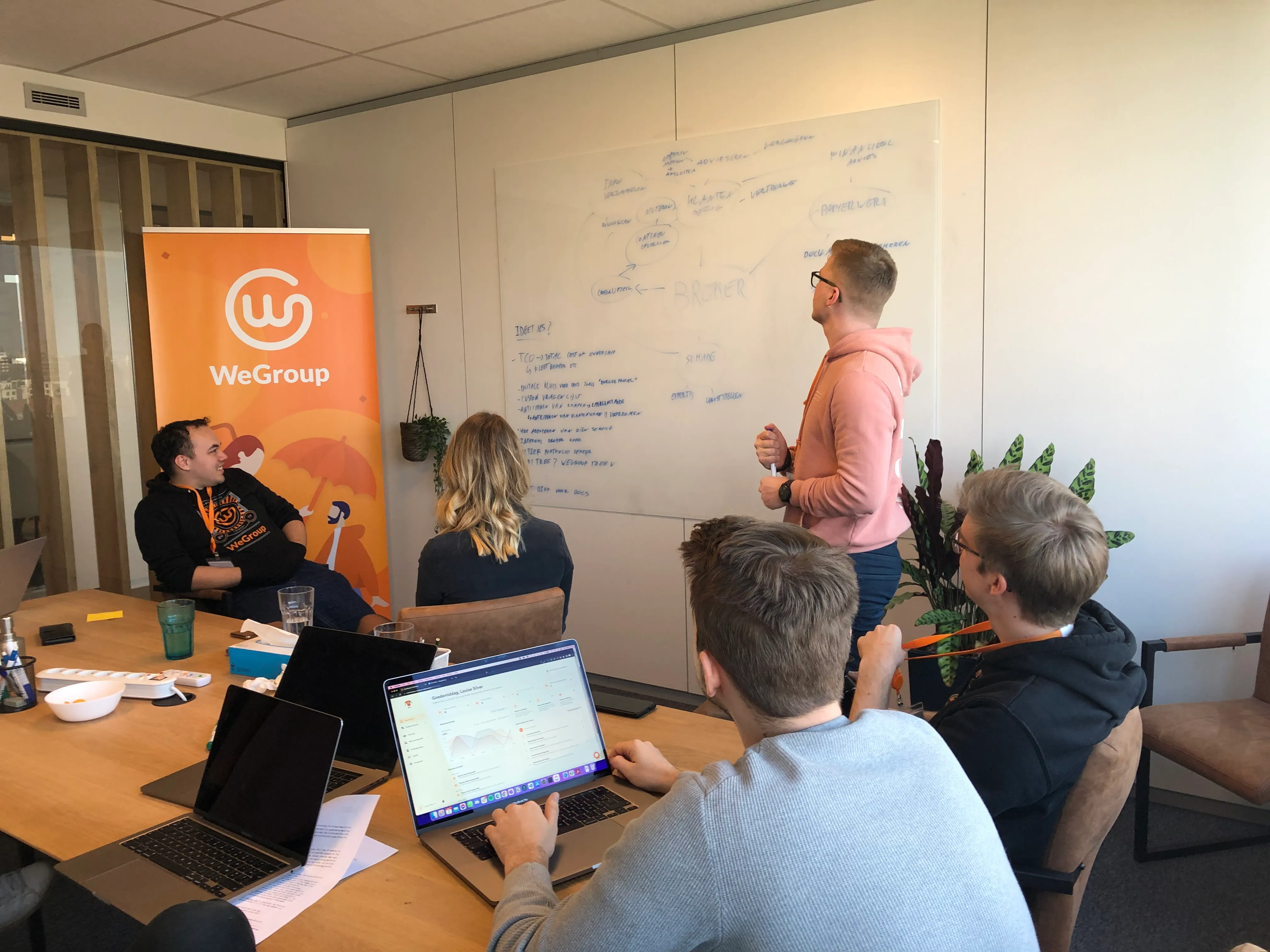 Team in a collaborative working session